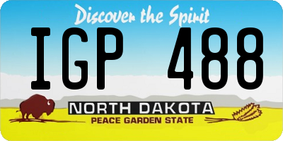 ND license plate IGP488