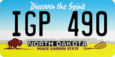 ND license plate IGP490