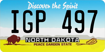 ND license plate IGP497
