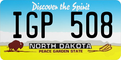 ND license plate IGP508