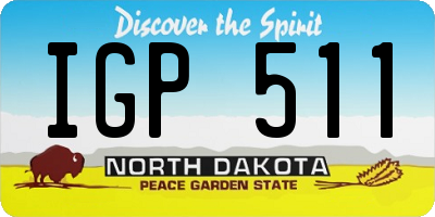 ND license plate IGP511
