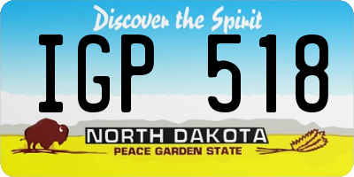 ND license plate IGP518