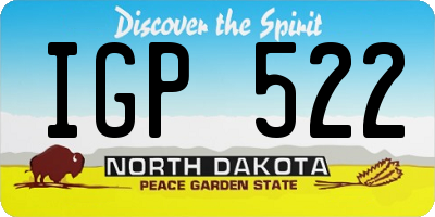 ND license plate IGP522