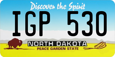 ND license plate IGP530