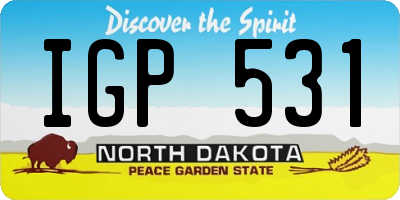 ND license plate IGP531