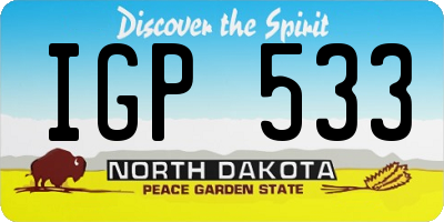 ND license plate IGP533