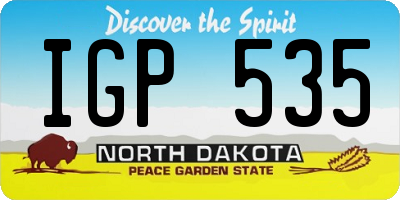 ND license plate IGP535
