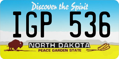 ND license plate IGP536