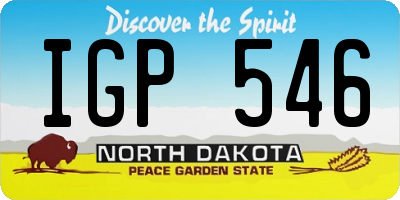 ND license plate IGP546