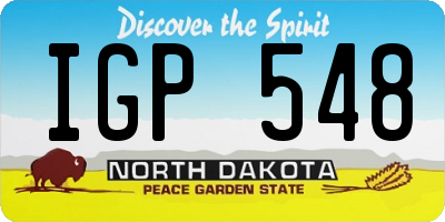 ND license plate IGP548