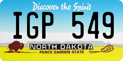 ND license plate IGP549