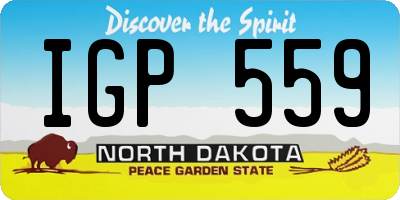 ND license plate IGP559