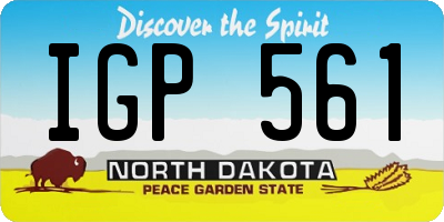 ND license plate IGP561