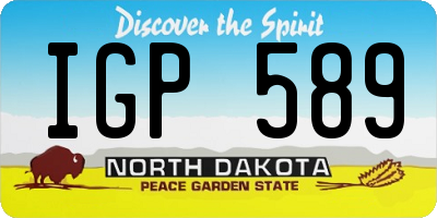 ND license plate IGP589