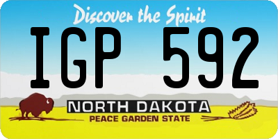 ND license plate IGP592