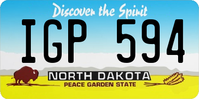 ND license plate IGP594