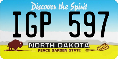 ND license plate IGP597