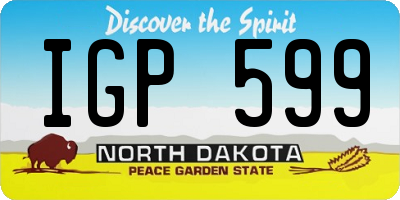 ND license plate IGP599