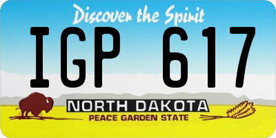 ND license plate IGP617