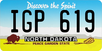 ND license plate IGP619