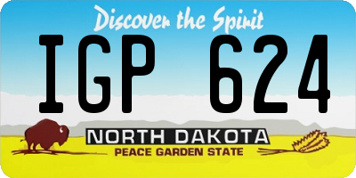 ND license plate IGP624