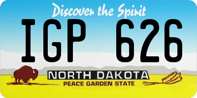 ND license plate IGP626