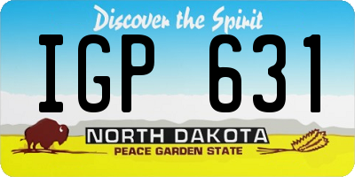 ND license plate IGP631