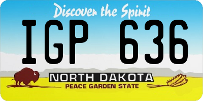ND license plate IGP636