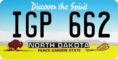 ND license plate IGP662