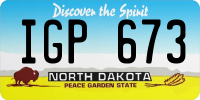 ND license plate IGP673