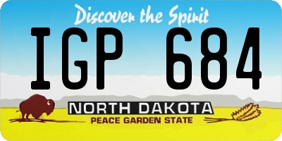 ND license plate IGP684