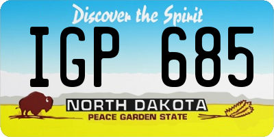 ND license plate IGP685