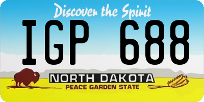 ND license plate IGP688