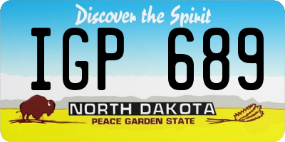 ND license plate IGP689
