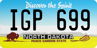 ND license plate IGP699