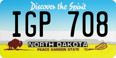 ND license plate IGP708
