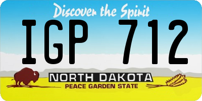 ND license plate IGP712