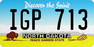 ND license plate IGP713
