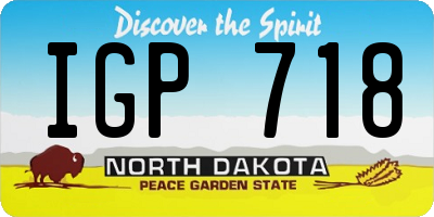 ND license plate IGP718