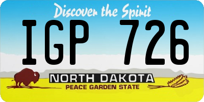 ND license plate IGP726
