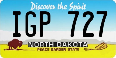 ND license plate IGP727