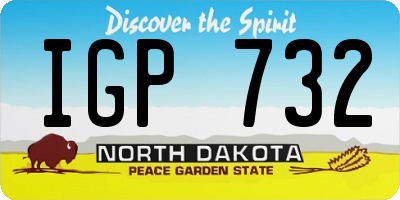 ND license plate IGP732