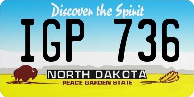 ND license plate IGP736