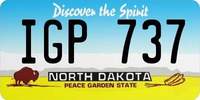 ND license plate IGP737