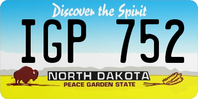 ND license plate IGP752