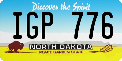 ND license plate IGP776