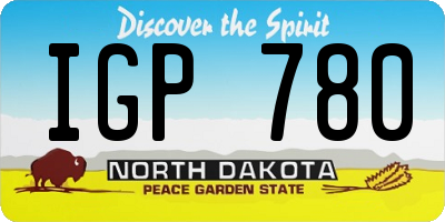 ND license plate IGP780