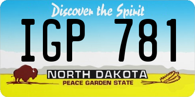 ND license plate IGP781