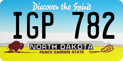 ND license plate IGP782