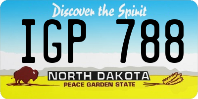 ND license plate IGP788